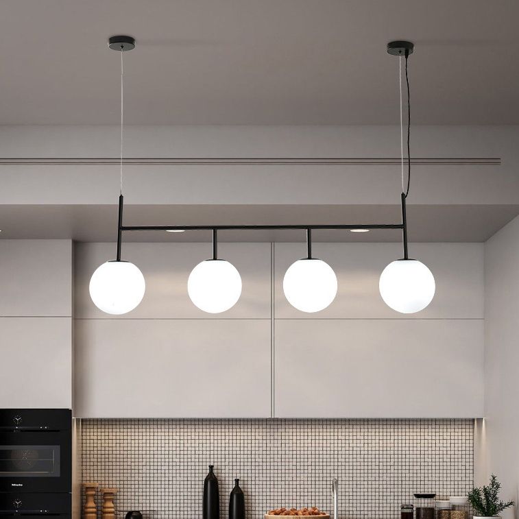 Nordic Modern Pendant Lamp Glass Shade Chandelier Light Fixture for Dining Room Kitchen