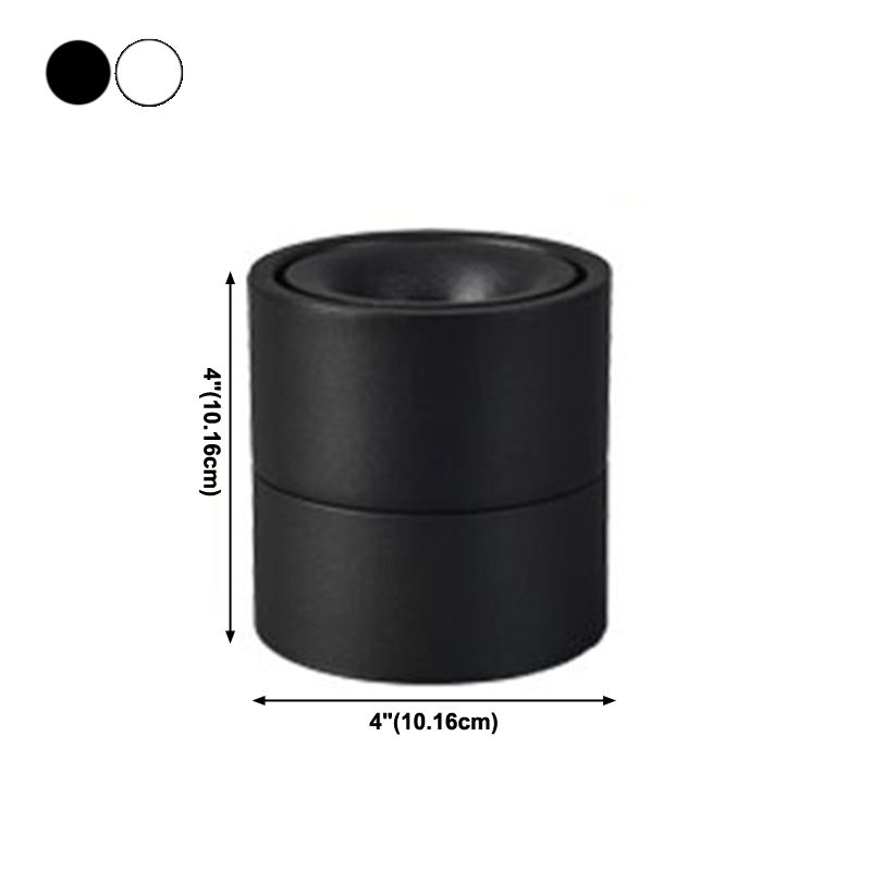 Plafonnier LED de forme cylindrique moderne, montage encastré en aluminium pour salon