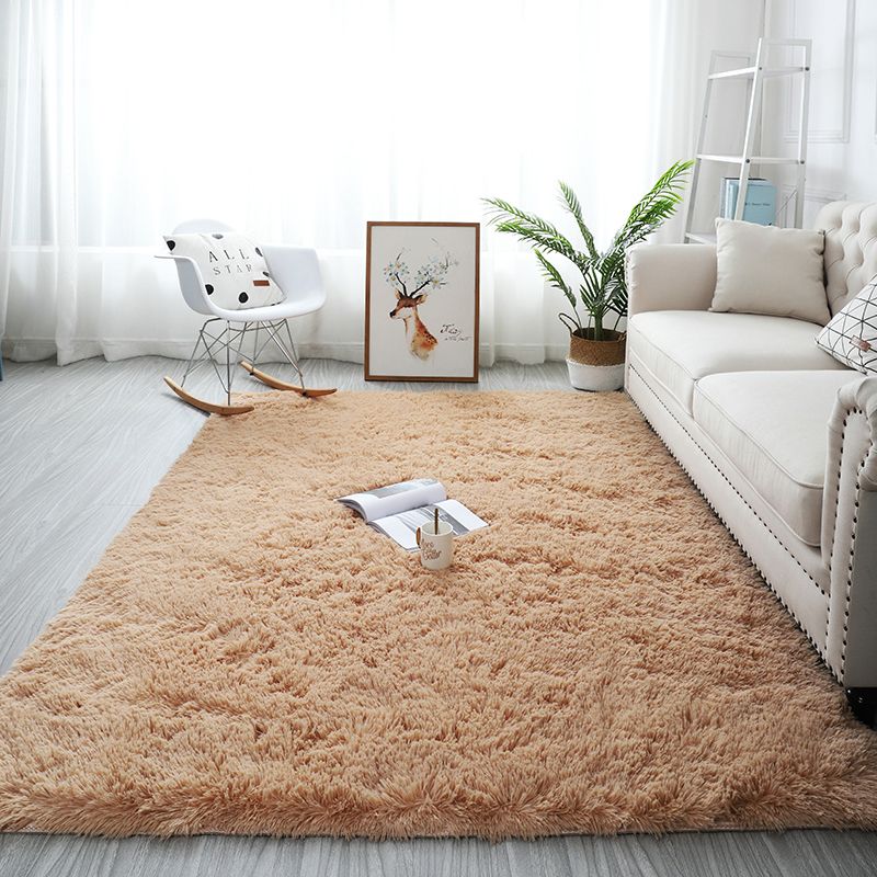 Minimalistische massive Shag-Fläche Teppich Polyester Innenteppich nicht rutschfest