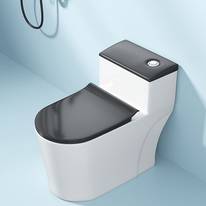 Contemporary Ceramic Toilet Bowl Floor Mounted Urine Toilet with Seat for Washroom