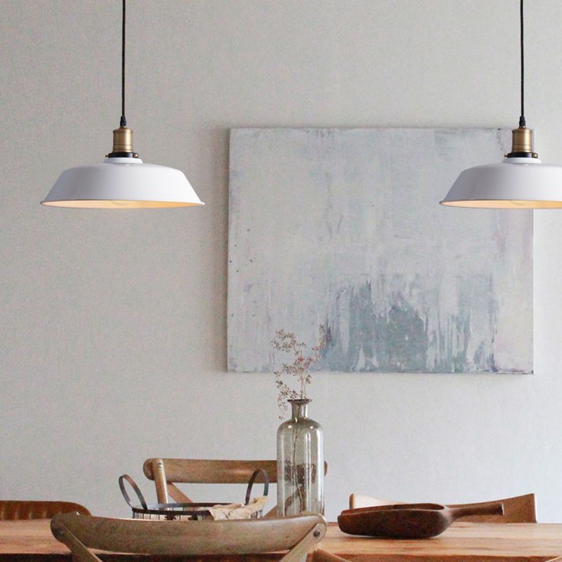 Accoglienza a sospensione vintage a 1 luce Kit di luce a sospensione bianca per negozio