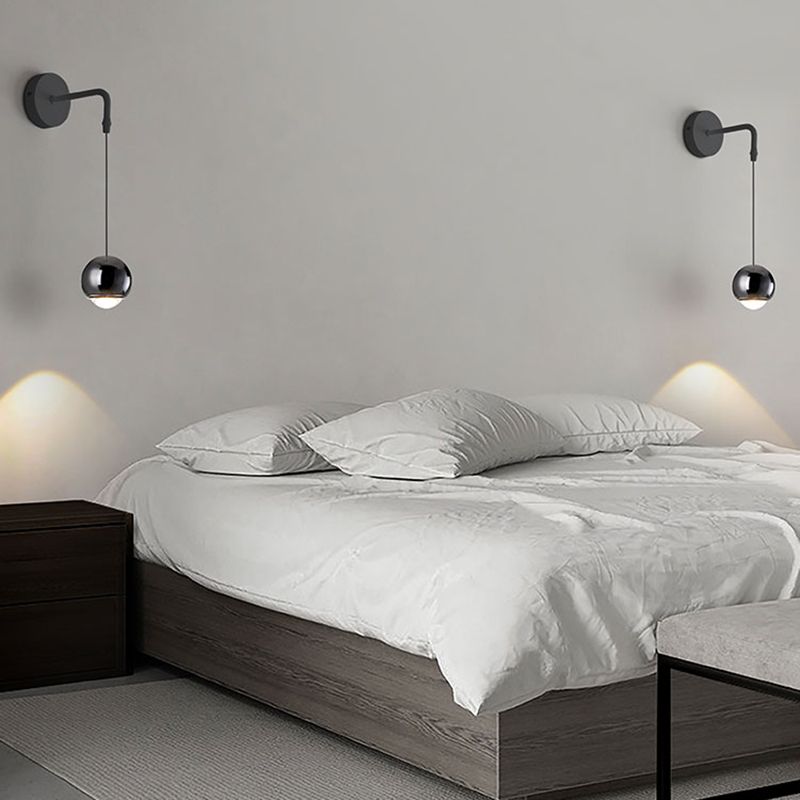 Modernism Wall Sconce Globe Sconce Lighting with Metal for Bedroom