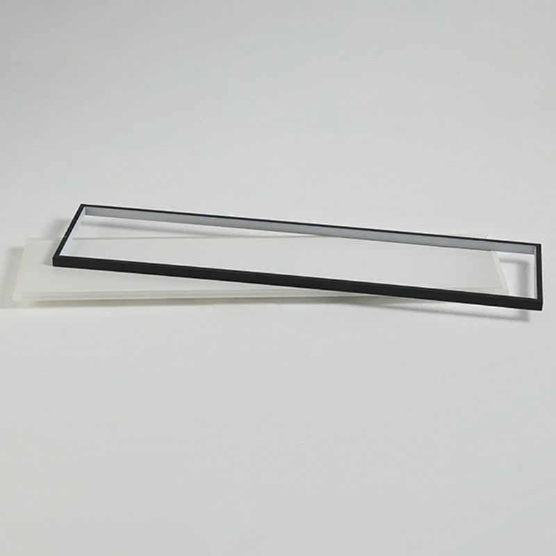 Luminaire de plafond rectangulaire noir-blanc, luminaire encastré en acrylique à LED Simple