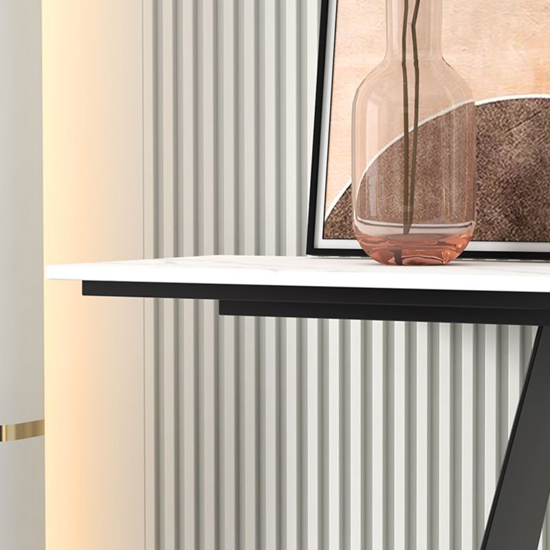 31.5" H Contemporary Console Accent Table Antique Finish Sofa Console Table in Marble