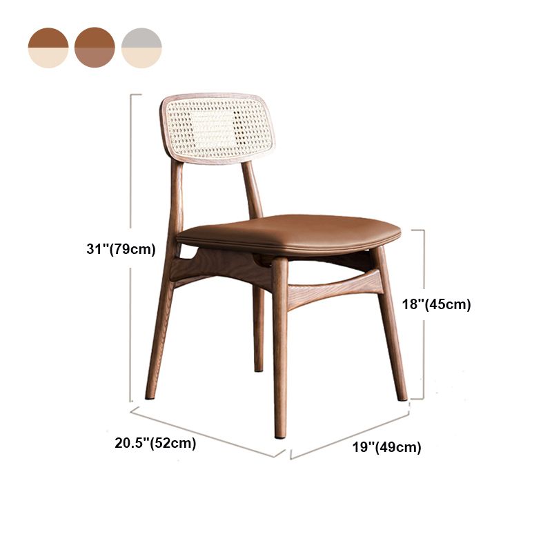 Solid Wood Side Chair Glam Style Indoor Dining Chair (Set of 2)