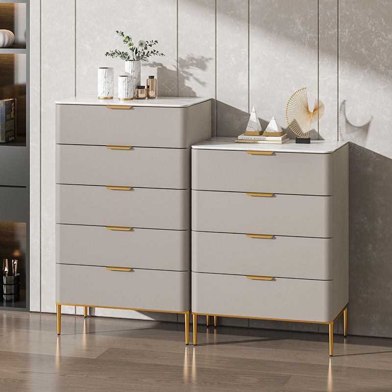 Glam Chest Engineered Wood Bedroom Storage Chest with Drawers