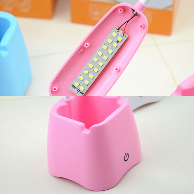 Eye-protection Mini LED Table Lamp Macaroon Style Colorful Desk Light with Pen Holder Design