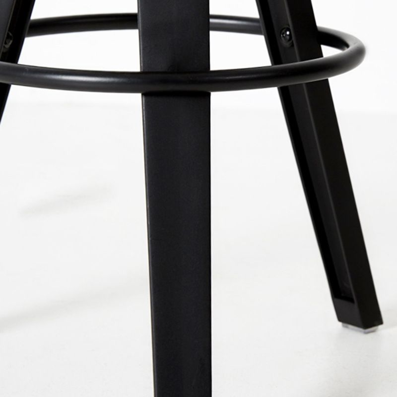 Contemporary Counter Height Stools with Low Back for Living Room