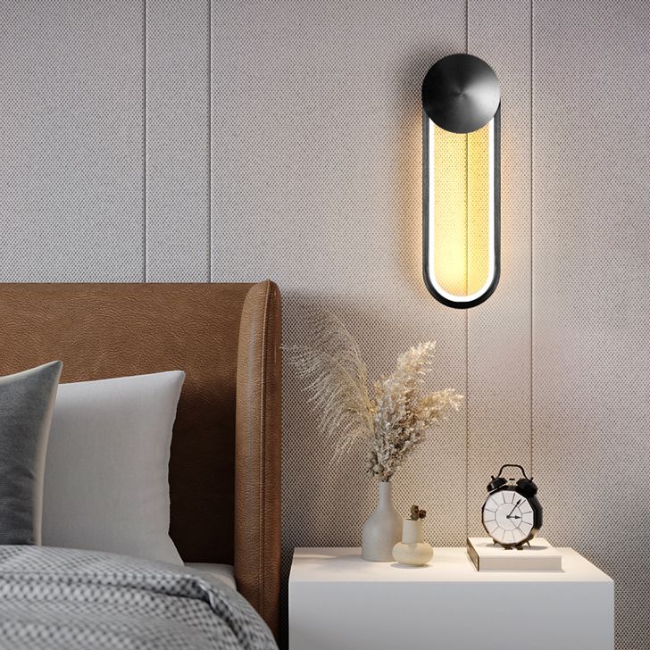 Modern Luxury LED Rotatable Wall Lamp Aluminium Oblong Wall Sconce with Silicone Shade