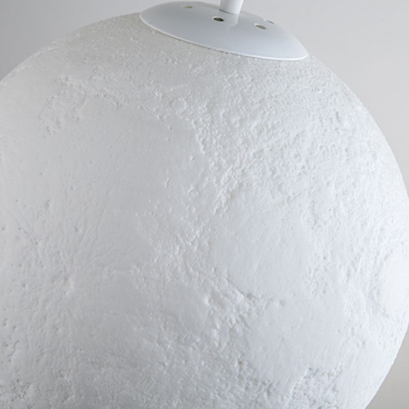 Globe Acrylic Hanging Light, Simple Moon Shade Hanging Lamp for Bedroom