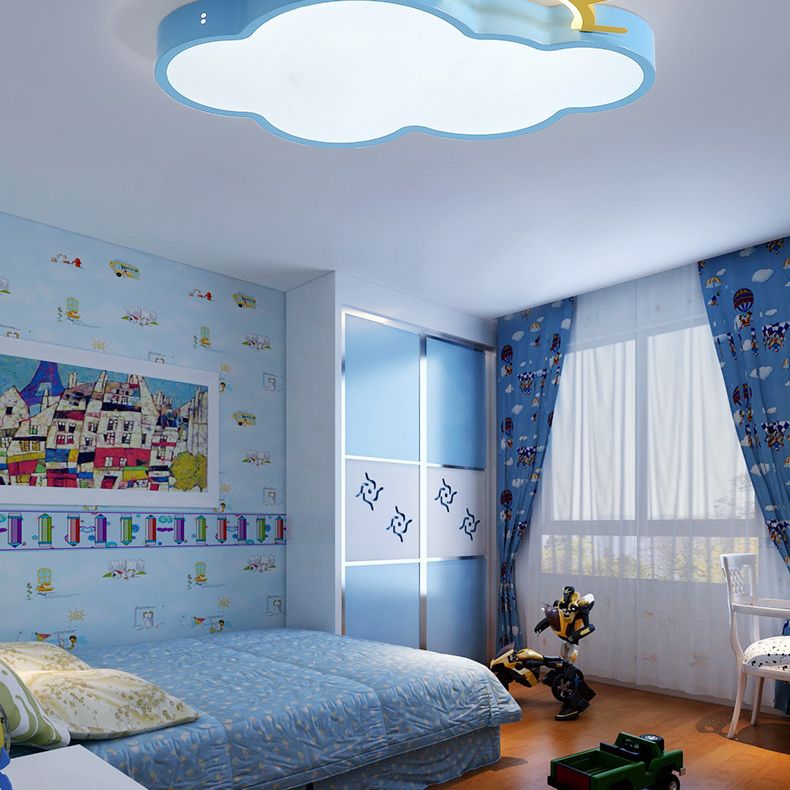 Lampada da incasso a soffitto con nuvola e sole Lampada da incasso a LED in acrilico per cartoni animati per la scuola materna