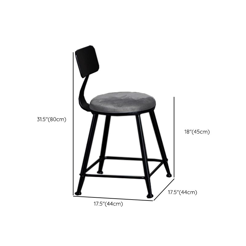 1/2/3 Pieces Industrial Iron Bar Table Set Round Bistro Set with Grey Stone Top