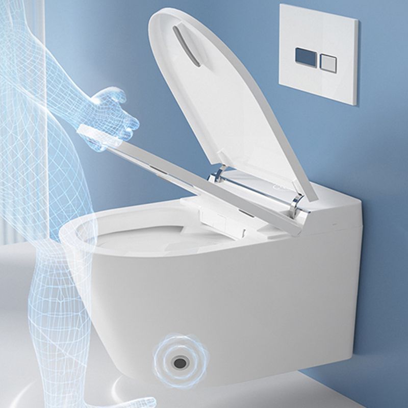 Wall Mount All-In-One Toilet Bowl Contemporary Flush Toilet for Washroom