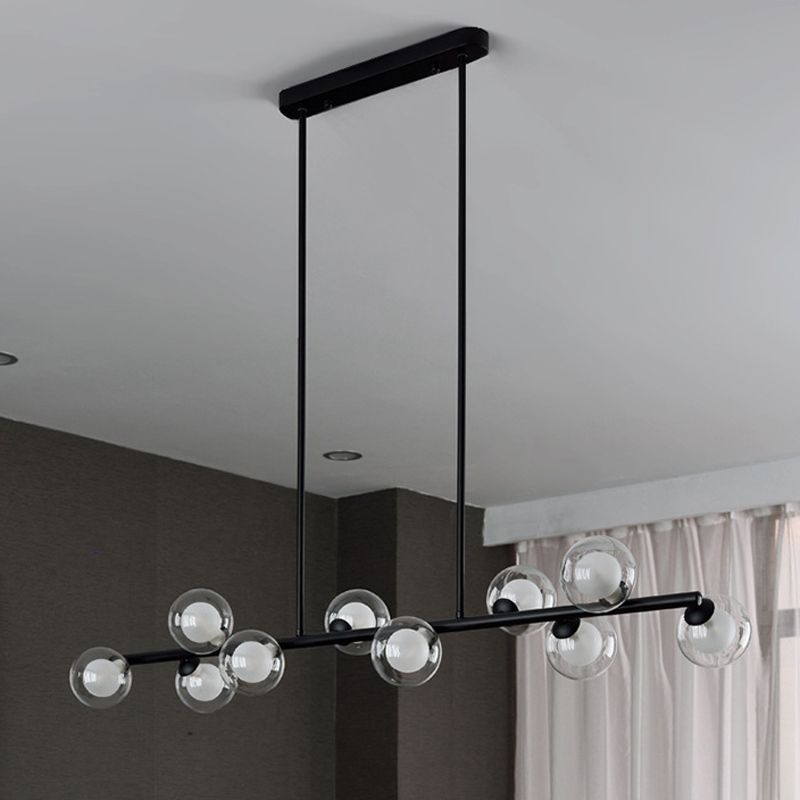 Modern Style Globe Shade Island Pendants Glass Pendant Lights for Dining Room