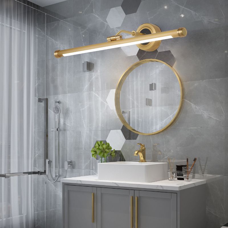 Nuance linéaire en métal applique lumière de style moderne de style miroir à 1 lumière lumière murale