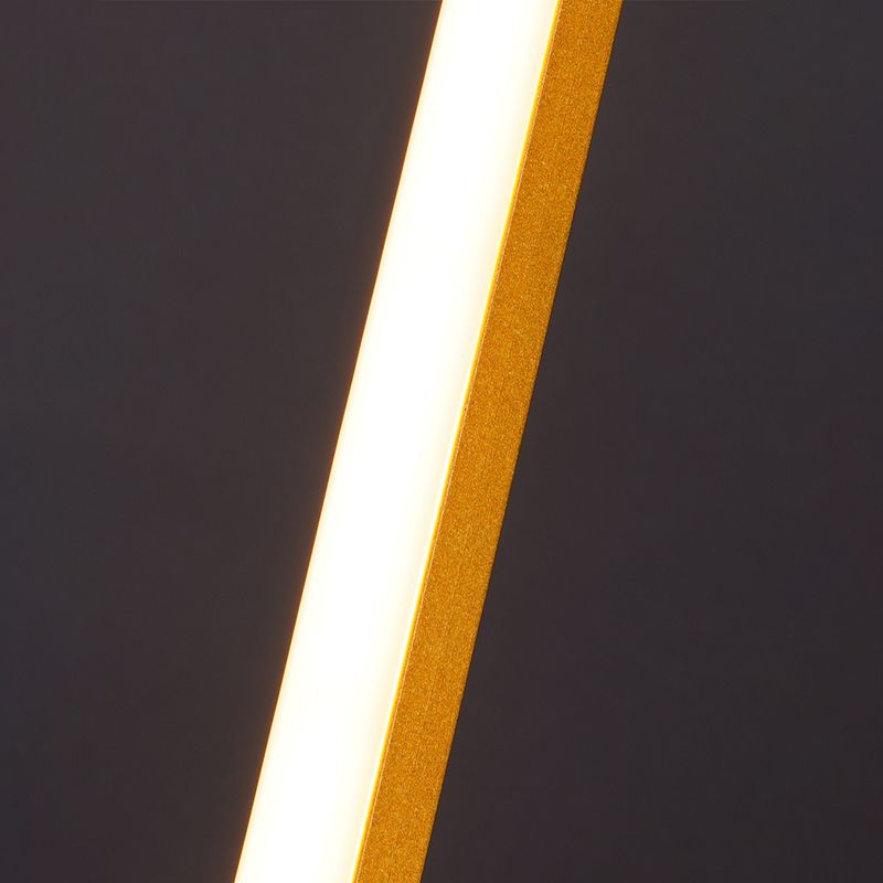 Aluminium LED Chandelier in Modern Luxury Style Wrought Iron Linear Pendant Light with Silicone Shade