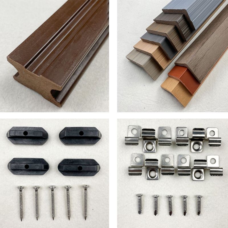 Embossed Composite Pattern Patio Flooring Tiles Nailed Deck Tile Kit Outdoor Patio