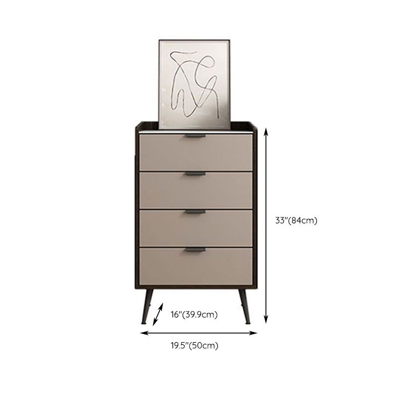 Contemporary Bedroom Stone Storage Chest Vertical Chest with Drawers