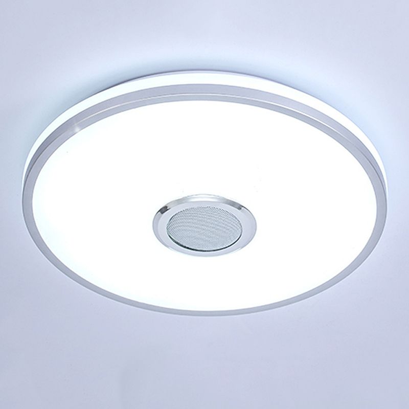 Round Shape LED Intelligent Ceiling Lamp Modern Acrylic 1 Light Flush Mount for Bedroom