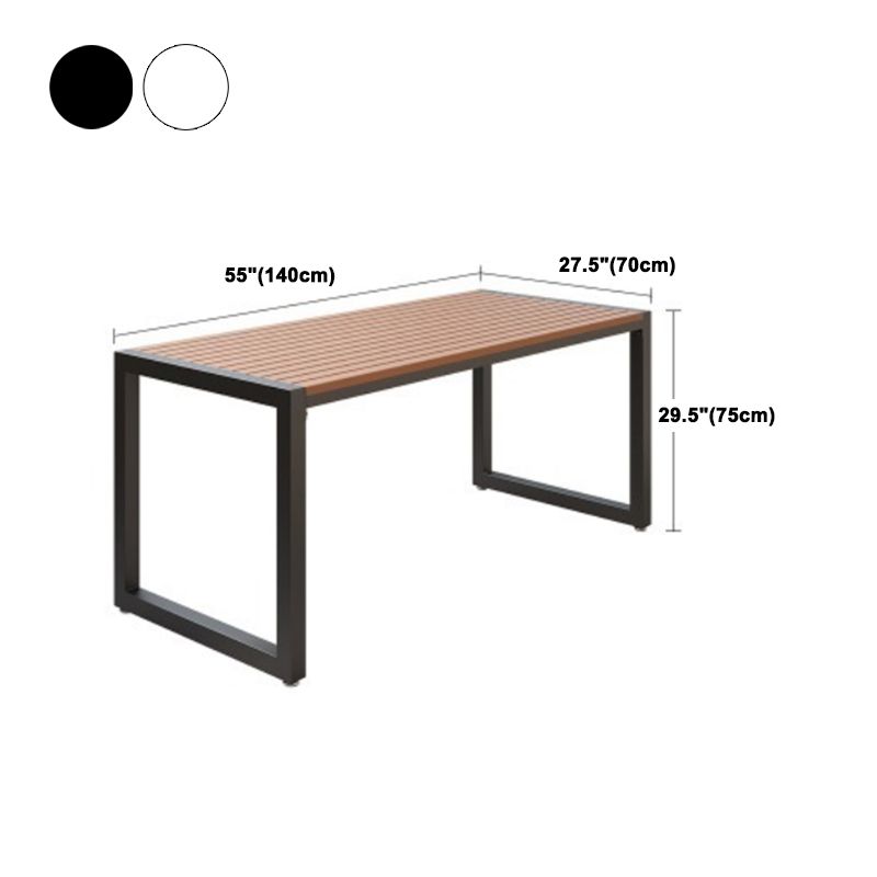 Modern 1/3/5 Pieces Dining Set Rectangle Wood Dining Table for Courtyard