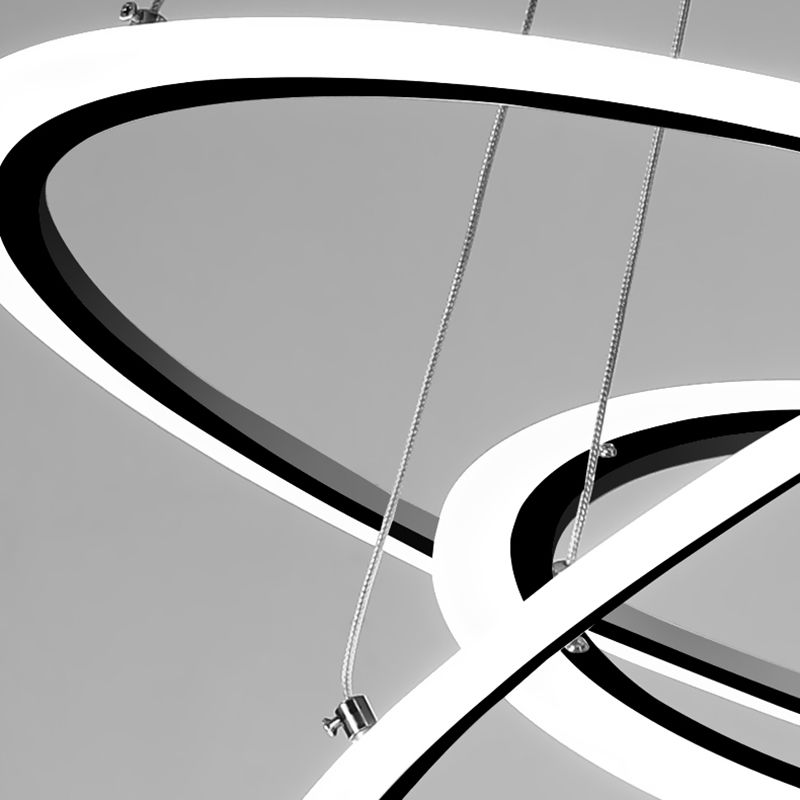 Moderne stijl ring kroonluchter verlichtingsarmaturen multi -lichten metaalhangend plafondlicht