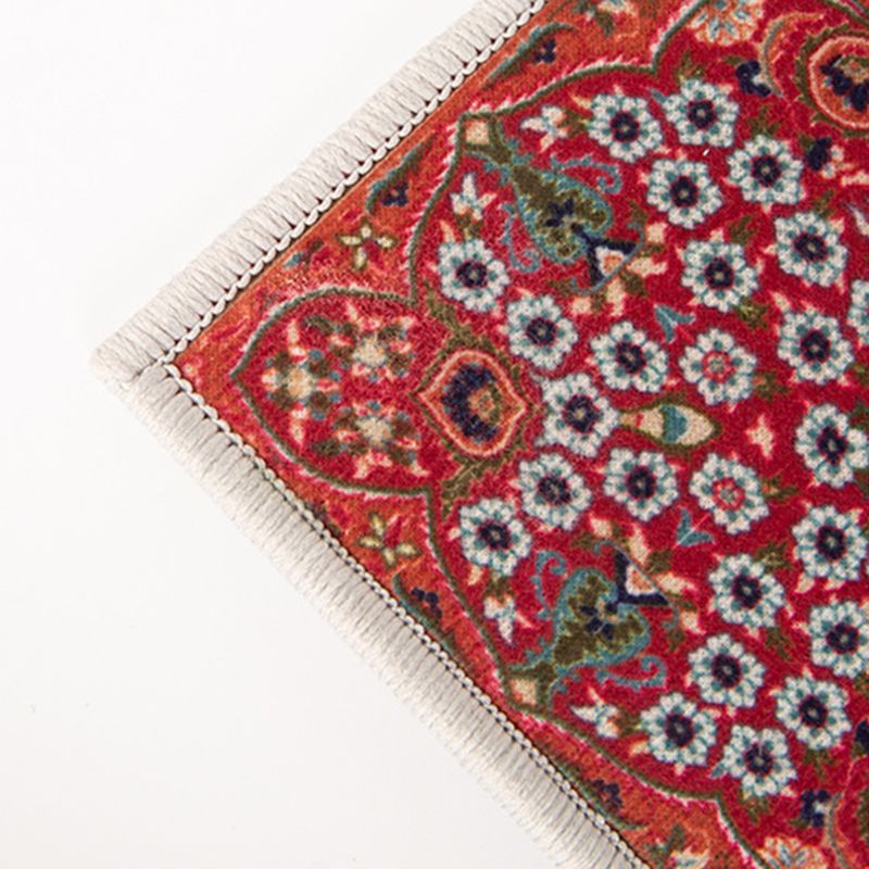 Dark Brown Carpet Polyester Graphic Carpet Washable Carpet for Drawing Room