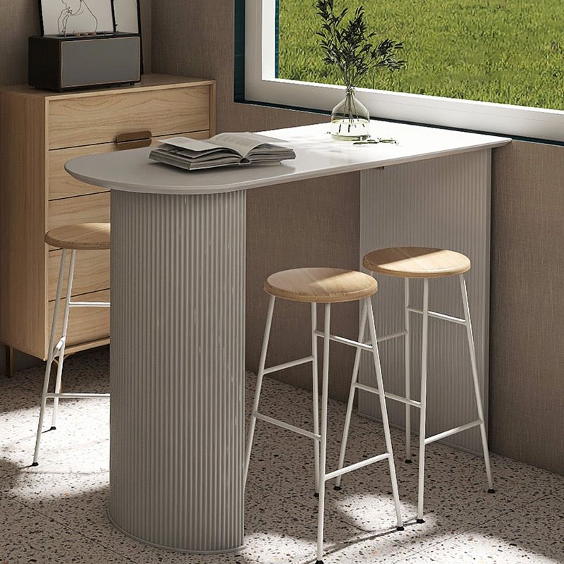 Moderno sin brazo Taburete sin espalda de acero Taller de postres de postres con asiento de madera