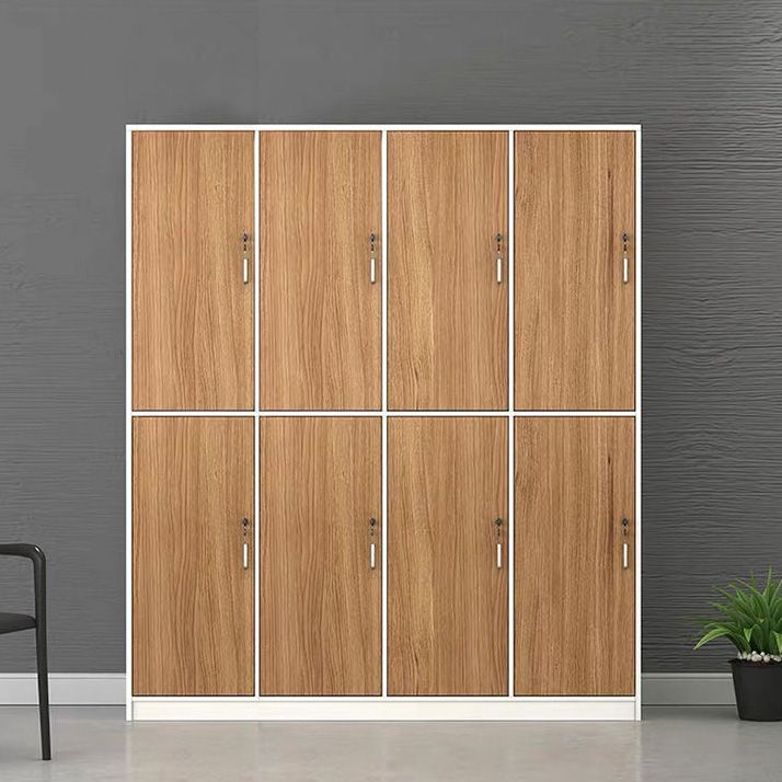 Natural Finish Indoor Cabinet Contemporary Storage Cabinet with Hinged Door