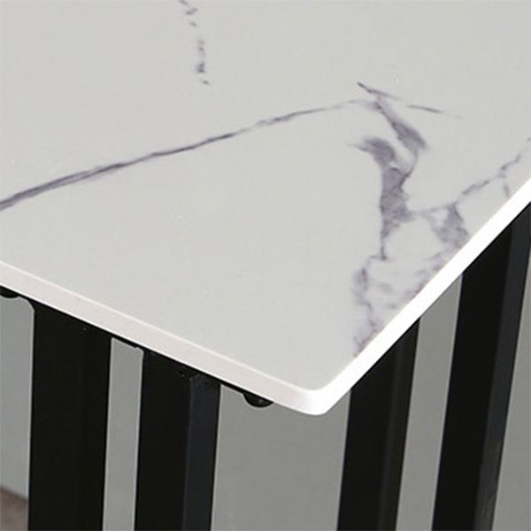 Glam Rectangle Bar Table Set 1/2/3/4 Pieces Faux Marble Pub Set for Dining Room