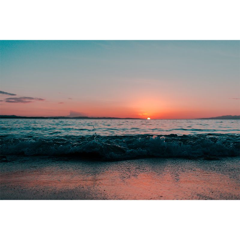 Sea Beach Tropical Wall Mural Modernism Wall Decoration for Sitting Room