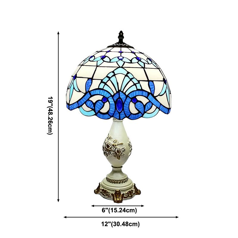 Schüssel Nachttisch Lampe Single-Bulb Buntglas Tiffany Tisch leichte Ideen für das Restaurant