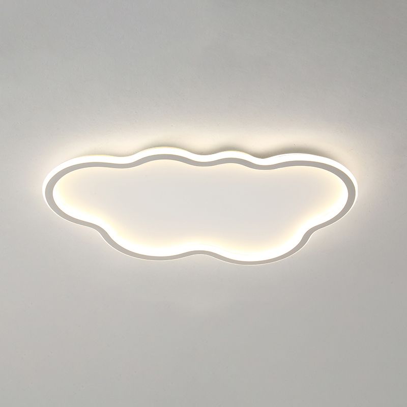 Modern Style Cloud Shape Ceiling Fixture Metal 1 Light Ceiling Mounted Light