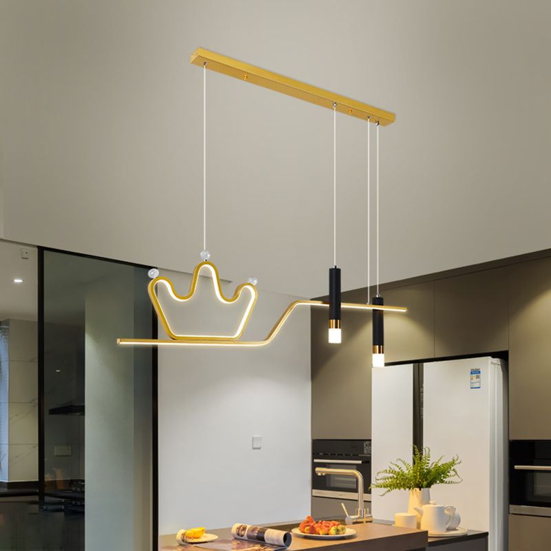 Lumières linéaires à LED Island Lights Metal Modern Prowing Lamping pour salle à manger