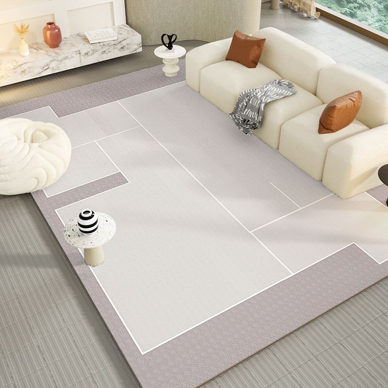 Casual Khaki Rug Polyester Color Piece Rug Washable Rug for Living Room