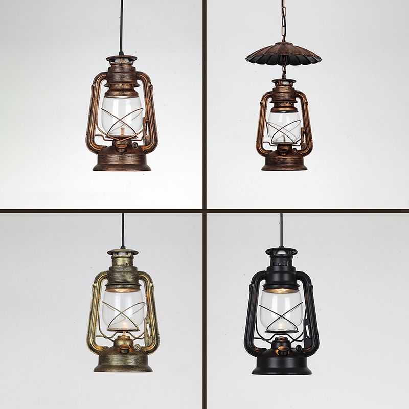 Nautical Style Kerosene Lamp Shaped 1 Head Hanging Light Metal Pendant Lamp