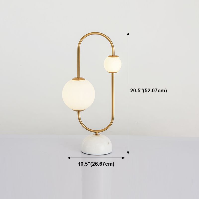 Lampes de table de nuit géométrique de style contemporain Metal 1 lampe de table à la lumière