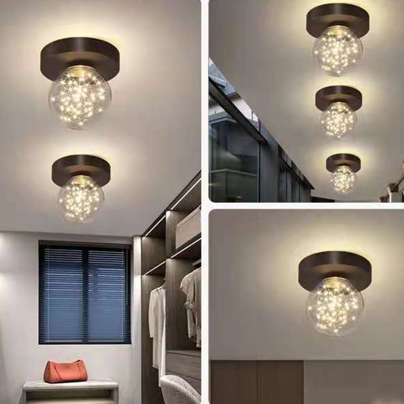 Moderne plafondlamp LED-cirkellicht Zwart Creatief foyerslaapkamerlicht