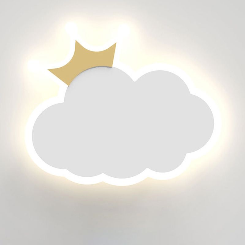 Colorful en fer Murce Cloud Forme LED Mur Mur Mur