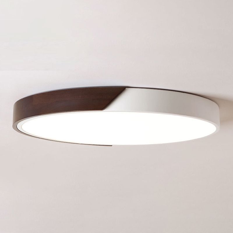 Plafonnier LED en acrylique blanc à 1 lumière, plafonnier géométrique moderne à montage en surface