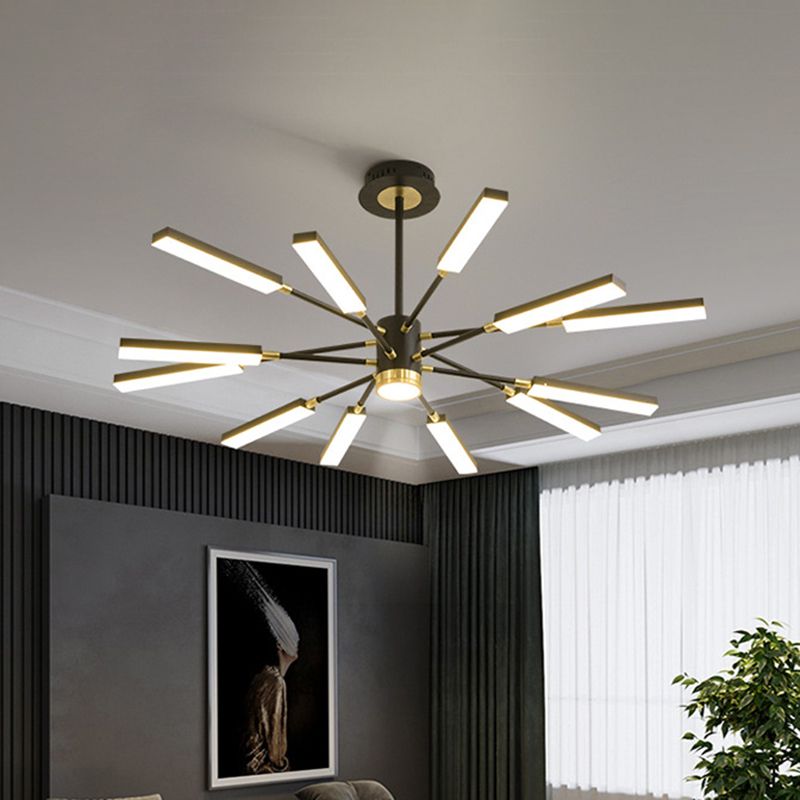 Metal Starburst Hanging Light Fixture Minimalist Style LED Suspended Lighting Fixture