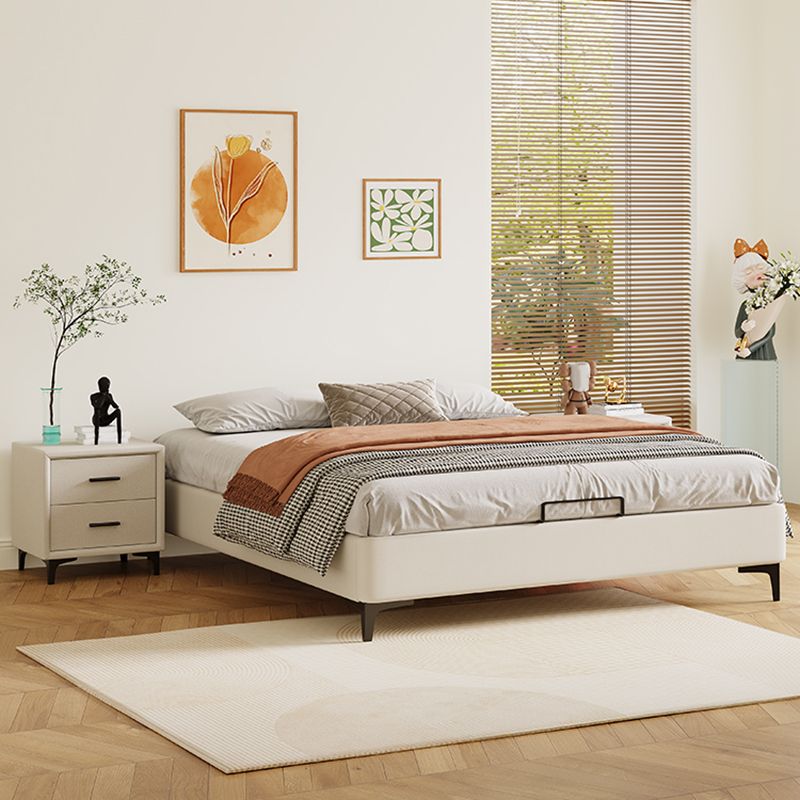 Scandinavian 11.02 " Tall Wooden Frame Platform Bed for Bedroom