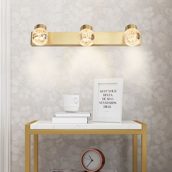 Applexion murale à 3 légers contemporaine Lumière murale en bronze métallique pour salle de bain