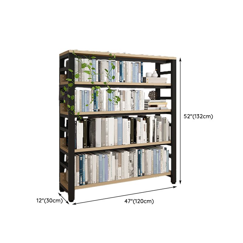 Scandinavian Open Back Shelf Bookcase Shelves Included for Home Office