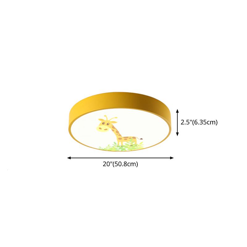 Cartoon disc encastré plafonnier métal encastré chambre plafonnier