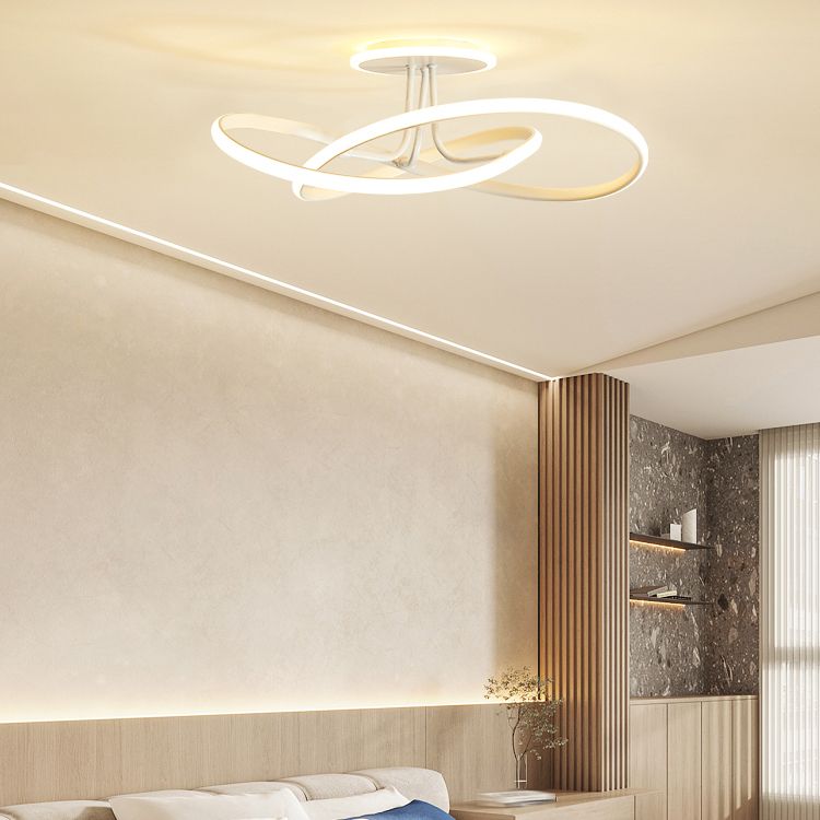 Moderne stijl lineaire vorm plafondarmaturen metaal 2 lichte plafondverlichting