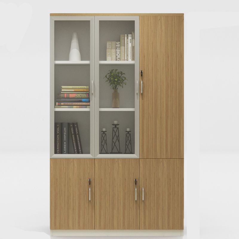 Traditional File Cabinet Wood Frame Vertical File Cabinet with Shelves for Office