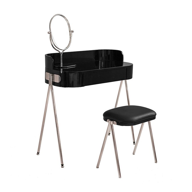 Contemporary Vanity Dressing Table 1 Drawer Black/White Vanity Tables