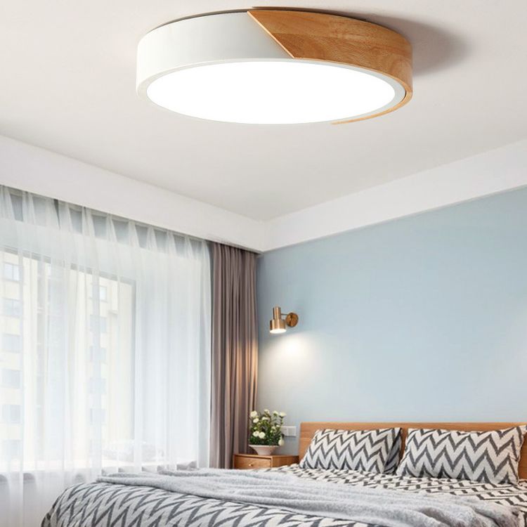 Plafonnier LED macaron encastré en forme de cercle, plafonnier Anti-poussière pour chambre à coucher