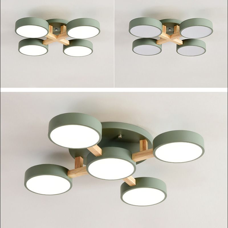 Makaron Unterputz-Deckenleuchte mit mehreren Lichtern für Wohnzimmer, Kinderzimmer