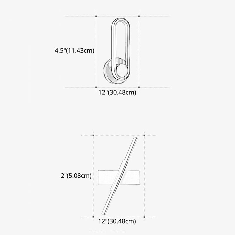 Lámparas de pared de la cama de metal LED modernas modernas regulares con cabeza giratoria